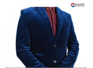 Chất Lượng Cao 280gsm Cắt Pile100 % Cotton Nhung Vải 40130 Với Đường Vàng 8888 Đen - Product Image 2