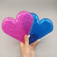 Sacs d'expédition réutilisables en PVC bleu en forme de cœur avec fermeture éclair à bulles, écologiques, recyclables, pour un rembourrage protecteur