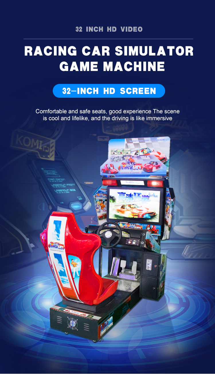 ア−ケ−ドゲームです。 ゲームセンター用電子ビデオコイン式カーレーシングアーケード