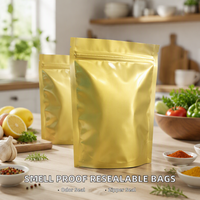 Sacs en Mylar PE gaufrés anti-odeur personnalisés avec fermeture éclair en aluminium refermable pour le stockage alimentaire