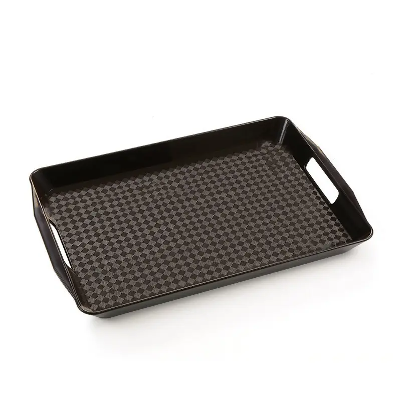 Wholesale Best Quality Hotel Restaurant 16 inch Plastic ABS Non-slip Serving Tray Fast Food Tray