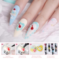 Gel de Escultura 3D Hema Free para Uñas, Gel Adhesivo para Dibujar, Dar Forma, Moldear y Decorar, para Frotar Polvo Cromado, Suministros de Salón, DIY