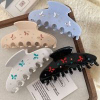 WEINI Pince à cheveux papillon en acétate avec logo personnalisé, simple, ornée de strass, accessoire de coiffure pour femmes et filles, bijoux