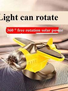 Ornement d'avion rotatif solaire pour voiture, décoration d'avion oscillant en silicone de 10 ml avec parfum océanique - Product Image 1