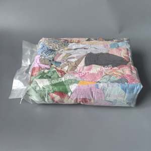 Trapos industriales multicolor de algodón, 50 lb por bolsa, para uso industrial, trapos de colores para limpieza - Product Image 1