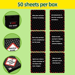 Nuevo Juego de Mesa Personalizado con 50 Cartas Creativas y Entretenidas <span class=keywords><strong>para</strong></span> Parejas, Accesorios <span class=keywords><strong>para</strong></span> <span class=keywords><strong>Juegos</strong></span> de Citas, Rompecabezas <span class=keywords><strong>para</strong></span> Calentar el Ambiente, Juego de Fiesta con Logotipo Personalizado - Product Image 4