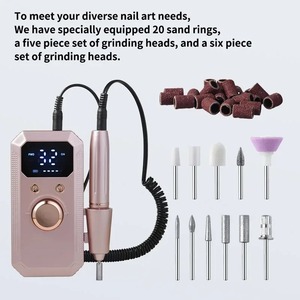 Professional Rechargeable Electric <b>Nail</b> Drill Machine Portable Cordless <b>Nail</b> File HD LED Display Brushless Motor 45000 RPM <b>Nails</b> - Product Image 5