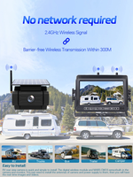 Système de caméra de recul sans fil 7 pouces avec moniteur HD, vision nocturne, étanche, kit caméra de recul pour camion, camping-car, remorque