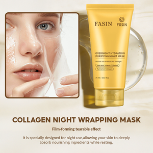 ホットOEMナイトラップディープコラーゲンオーバーナイトマスクフェイシャルリフティングスキンケアアンチリンクルバイオコラーゲンフェイスマスク - Product Image 3