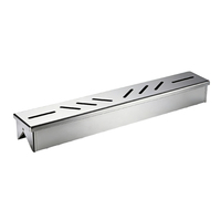 Boîte à fumage en acier inoxydable Pinnovo pour barbecue à gaz extérieur avec couvercle à charnières, accessoires de barbecue, facile à nettoyer et universelle