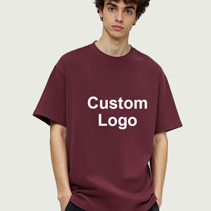 Camiseta Personalizable de Algodón Puro de 260 g, Color Sólido, Holgada, Informal, Versátil, de Manga Corta - Product Image 1