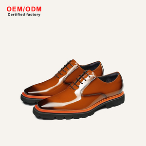 OEM Custom Men's Cowhide Business <b>Shoes</b> Lace-up Comfort Breathable Waterproof Anti-Slippery Autumn Leisure Dress Oxford Formal - Product Image 1