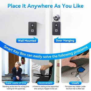 2024 New Arrival Smart Wifi Digital App Password Acrylic Fire Resistant Medicine Jewelry Key Storage Safe <b>Lock</b> <b>Box</b> Wall Mounted - Product Image 4