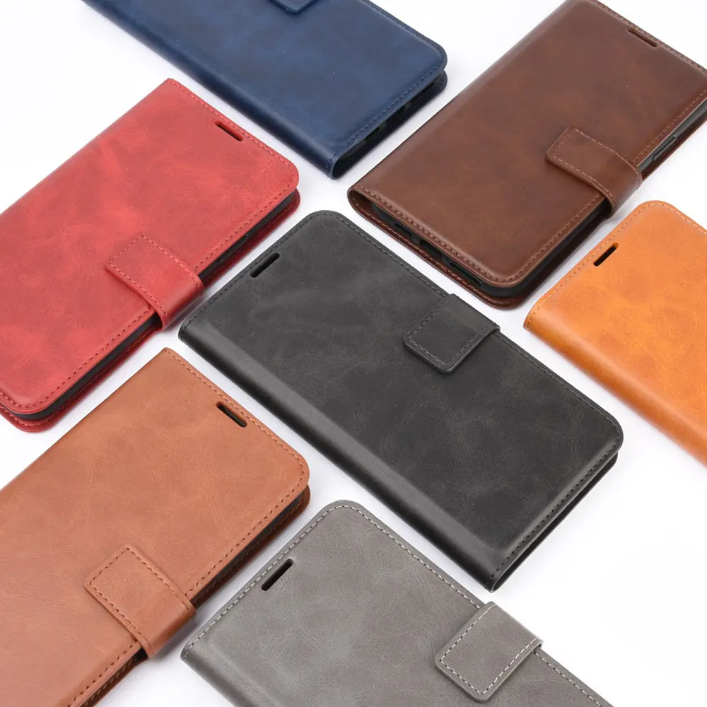 Mewah PU Kulit Case untuk Motorola G8 Power Lite G8 Dompet Ponsel Tas Puding Lembut TPU Bisnis Cover untuk Motorola One Hyper