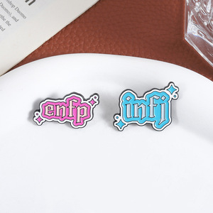 Spilla con Lettere delle Personalità MBTI, INFJ <span class=keywords><strong>ENFP</strong></span>, Pin Smaltato, Accessori Trendy in Stile Ins, Badge in Lega di Zinco - Product Image 3