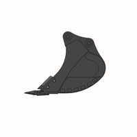 Bucket Penggali Mini Berkualitas Tinggi OEM ODM Baru Bentuk V, Aksesoris Backhoe, Merek Rainbow, Pasokan Pabrik, Mini Excavator