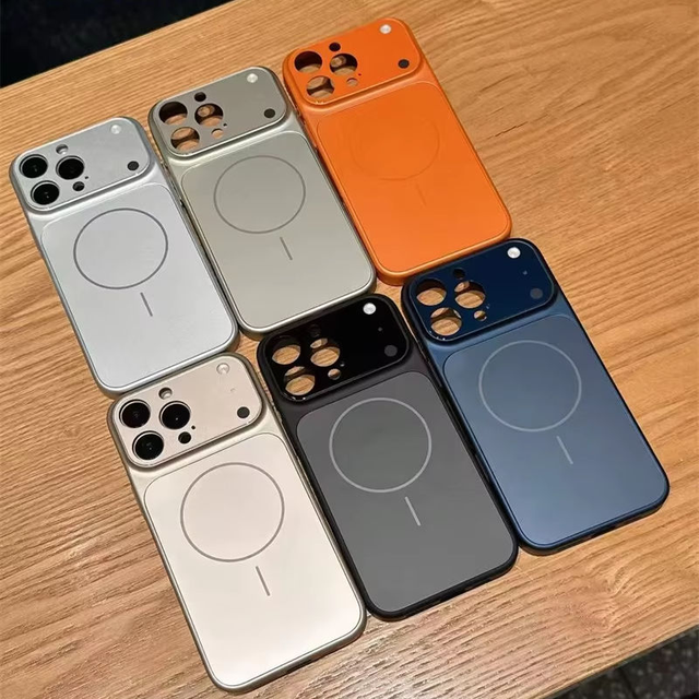 Hot Selling Phone Accessories for iPhone 17 Air Pro Max 16 15 Matte PC Magnetic Phone Case AG Glass Electroplate Back Cover