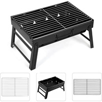 Barbecue pliable portable pour camping, gril à charbon de bois pour feu de camp, grille de barbecue