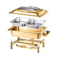 Autres Fournitures Hôtelières Service de Plats Chauffants en Acier Inoxydable pour Buffet, Chauffe-Plats de Restauration