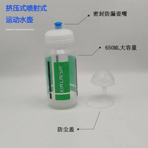 Xialaiya <b>Collapsible</b> <b>Water</b> <b>Bottle</b> Transparent Large Mouth Lightweight Bike <b>Bottle</b> For Outdoor Use - Product Image 2