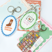 Porte-clés en acrylique transparent personnalisable gravé au laser 3D avec votre photo et logo pour cadeaux promotionnels d'entreprise