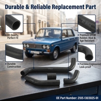 مجموعة خراطيم تبريد ورادياتير HUAPENG OE 2105-1303025-01 من مادة EPDM لسيارات لادا VAZ 2105 2107