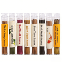 Bâtonnets d'encens au bois de santal 10g, parfum chinois aromatique, tube acrylique en forme de tour de pin, pour l'arôme intérieur de la maison