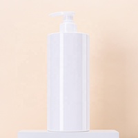 Bouteille de lotion corporelle transparente vide avec logo personnalisé, pompe intégrée, 300 ml et 500 ml, grande bouteille en plastique pour détergent liquide