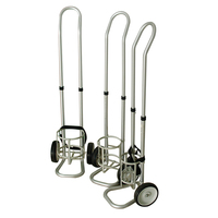 Chariot portable pour bouteille d'oxygène médical ME-CL avec poignée en aluminium pour le transport de réservoirs de gaz