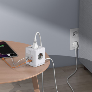Enchufe de escritorio con diseño de cubo de <span class=keywords><strong>Rubik</strong></span> de la UE con carga USB-C, <span class=keywords><strong>precio</strong></span> mayorista personalizado de fábrica - Product Image 6