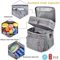 Sac à Lunch isotherme, grande boîte à Lunch, étanche, Double couche, refroidisseur doux, fourre-tout pour femmes et hommes