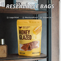 Sachets Doypack Personnalisés Refermables Anti-humidité pour Emballage Alimentaire (Viande Séchée, Bâtonnets de Miel) – Commande en Gros