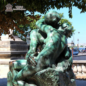 Antique Cast Célèbre Artiste Travail <span class=keywords><strong>Rodin</strong></span> le Baiser Sculpture en <span class=keywords><strong>Bronze</strong></span> - Product Image 4