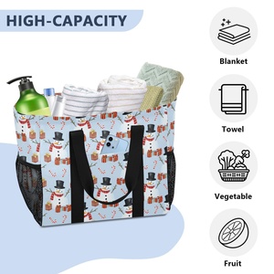 Cheap Price <b>Large</b> Capacity Foldable Travel <b>Bag</b> Mesh Pocket Design Custom Waterproof <b>Beach</b> Tote <b>Bag</b> - Product Image 5