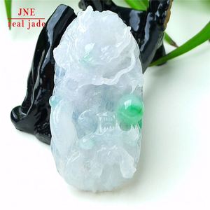 Myanmar Natural a <span class=keywords><strong>Type</strong></span> Jadeite Jade Pendant Ice-Like Floating Green Boy Meets Girl Emerald Pendant 59.42 - Product Image 1