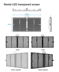 Pantalla LED Transparente para Exteriores de 500*500 mm, Gabinete de Aluminio Fundido a Presión, Fácil Instalación, para Fondo de Escenario en Centros Comerciales, Alquiler de Pantallas - Product Image 4
