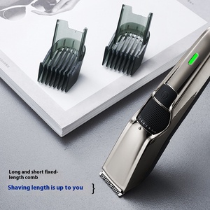 Cabello eléctrico recargable por USB para cortadora de pelo <span class=keywords><strong>Styler</strong></span>, recortadora de barba doméstica, tijeras de pelo de longitud ajustable para reparación de barba - Product Image 4