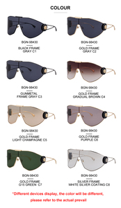 Lunettes <span class=keywords><strong>de</strong></span> <span class=keywords><strong>soleil</strong></span> KAJILA, tendance, <span class=keywords><strong>de</strong></span> marque, avec logo personnalisé, monture en métal surdimensionnée, protection UV400, pour femmes - Product Image 6