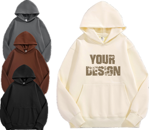 Sweat-shirts d'hiver de haute qualité ODM/OEM, surdimensionnés, 100% coton, à capuche, unisexe, imprimés, confortables, doux, tricotés, 380g - Product Image 1