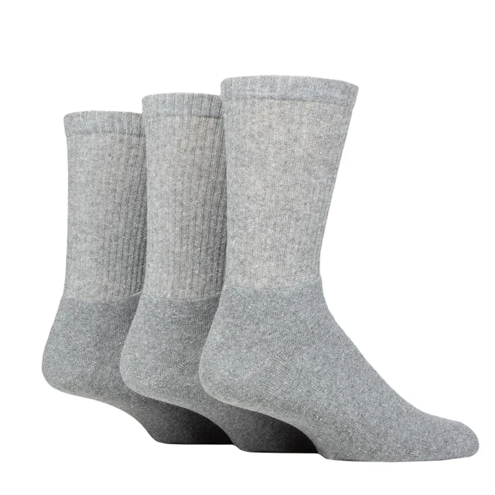 Quentin OEM Brand Dark Gray Anti Slip Cushioned Socks Classic Custom Logo Luxury Business Mens Cotton Crew Work Dress Socks