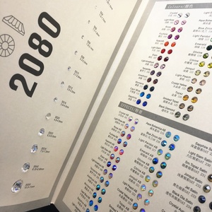 Bling feuille dos plat Bikini décoration cristal en vrac Hot Fix strass nuancier - Product Image 1