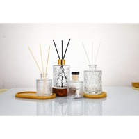 Prix d'usine – Bouteille diffuseur cylindrique conique de luxe en verre vide de 100 ml avec bouchon à vis pour emballage de parfum d'intérieur (vente en gros)