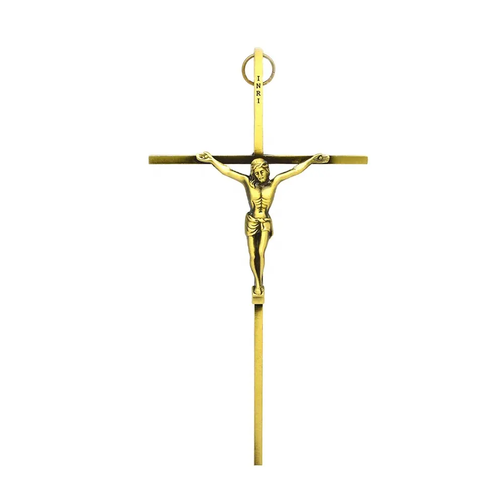 Katholieke Decoratie Metalen Bronzen Jesus Muur Kruis Kruisbeeld Zilver Doodskist Kruisbeeld Op Verkoop