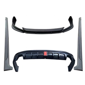 For for 2021-2023 Bumper Kit ABS Material Front Lower Lip Side Skirts Rear Diffuser Tow <b>Hook</b> Screw-On - Product Image 1