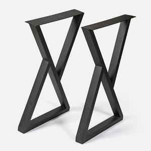 Support de pied de table en fer Jiumeng, grande plaque, luxe léger, pour table à manger, pieds de table en métal, <span class=keywords><strong>cadre</strong></span> noir, simple et robuste - Product Image 1