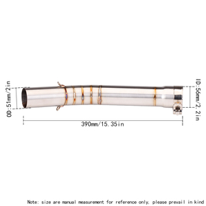 Tubo Intermedio Modificado Compatible con <span class=keywords><strong>Yamaha</strong></span> <span class=keywords><strong>YAMAHA</strong></span> <span class=keywords><strong>R6</strong></span>, para Conectar con Tubo de Escape de 51 mm, Años 98-05 06-21 - Product Image 5