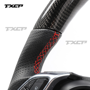 Volant sport personnalisé en cuir perforé et fibre de carbone avec LED, garantie 1 an pour Chevrolet <span class=keywords><strong>Camaro</strong></span> - Product Image 6