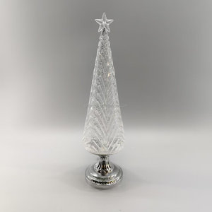 41cm COLORFUL <b>LIGHT</b> XMAS <b>TREE</b> WITH SLIVER BASE WATER GLOBE DECOR - Product Image 3