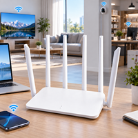 Routeur sans fil Xinsuhang N300 2,4 GHz 300 Mbps avec 6 antennes externes, 1 port WAN et 3 ports LAN RJ45 pour réseau domestique FTTH
