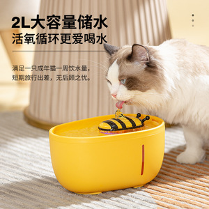 Ensemble de toilettage pour chat Little Bee, 4 pièces : distributeur d'eau, peigne, brosse, rouleau pour chats - Product Image 2